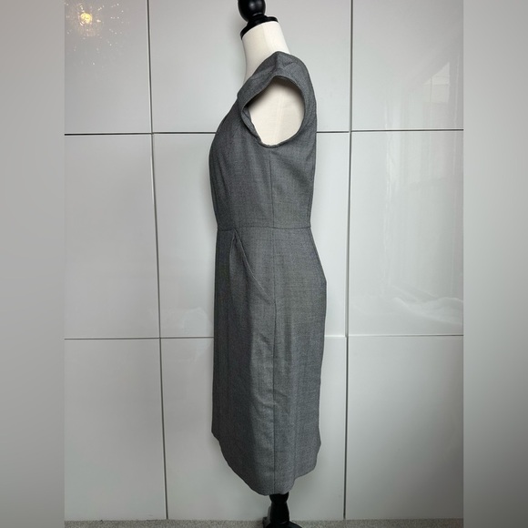 J. Crew Womens 4 Super 120s Wool Cap Sleeve Sheath Dress Career Work - Picture 2 of 12